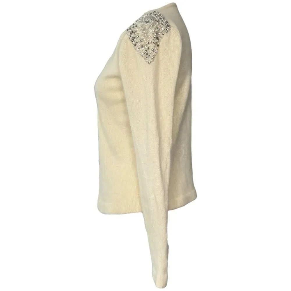 |VTG| I.B. DIFFUSION Soft Wool Blend Embellished Button Front Cardigan